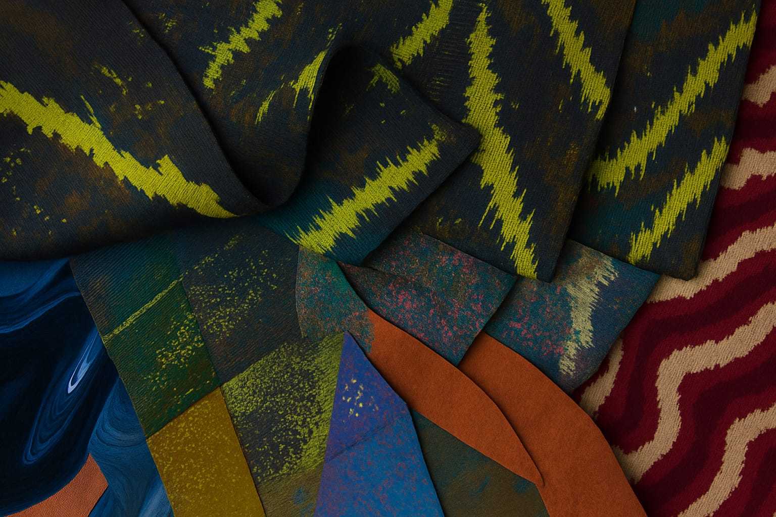 Alcova x Heimtextil, images created using  ChatGPT 4.0, with various prompts revolving around this year's trend directions