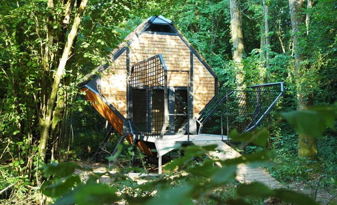 Dziki leśny domek