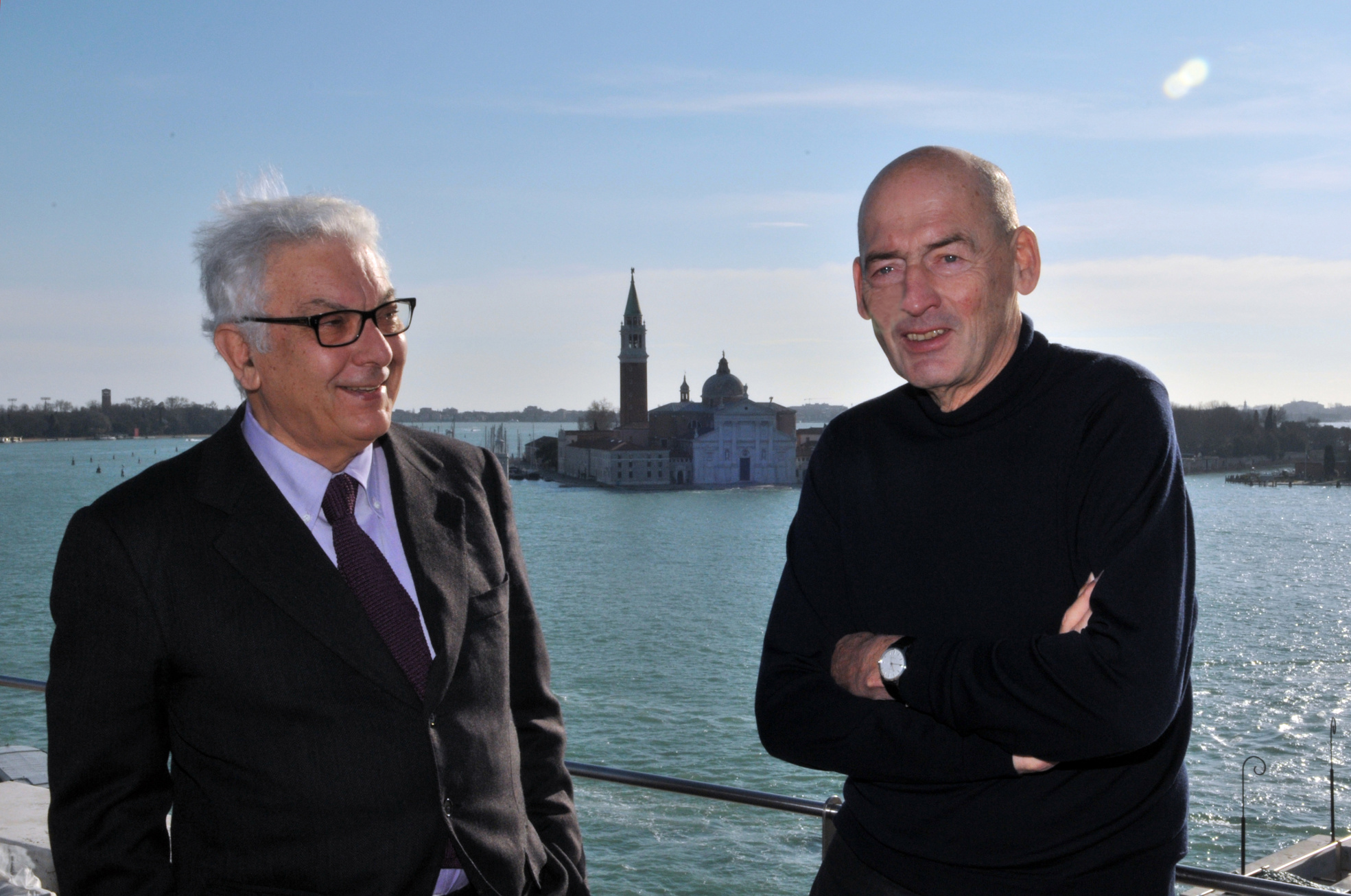 Paolo Baratta, prezydent la Biennale di Venezia i Rem Koolhaas, kurator 14. International Architecture Exhibition. fot. Giorgio Zucchiatti
