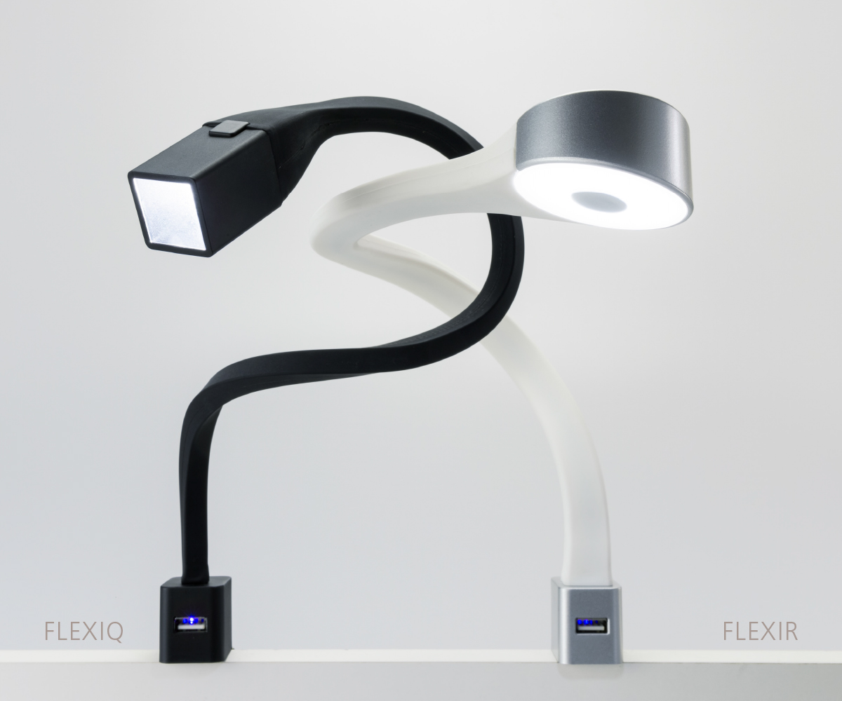 Lampa nocna Flexi marki Furnika. Projekt: Saidi'sign Produkt und Grafikdesign.