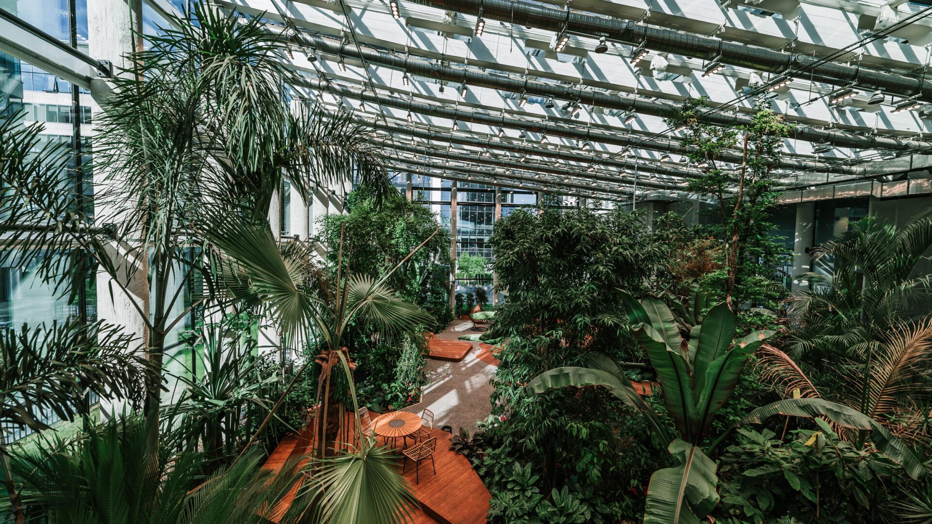 Tropikalny ogród w sercu największego centrum biznesowego w Polsce