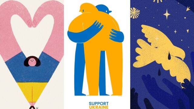 Graficzne wyrazy solidarności. Oto jak artyści oddają hołd Ukrainie